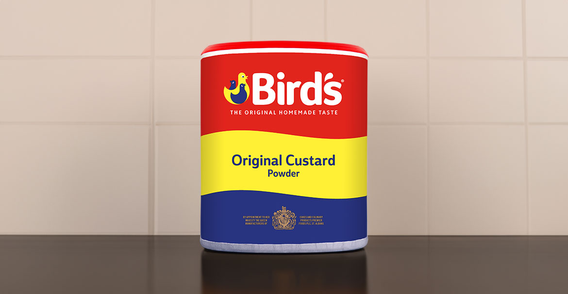 Bird's custard tin