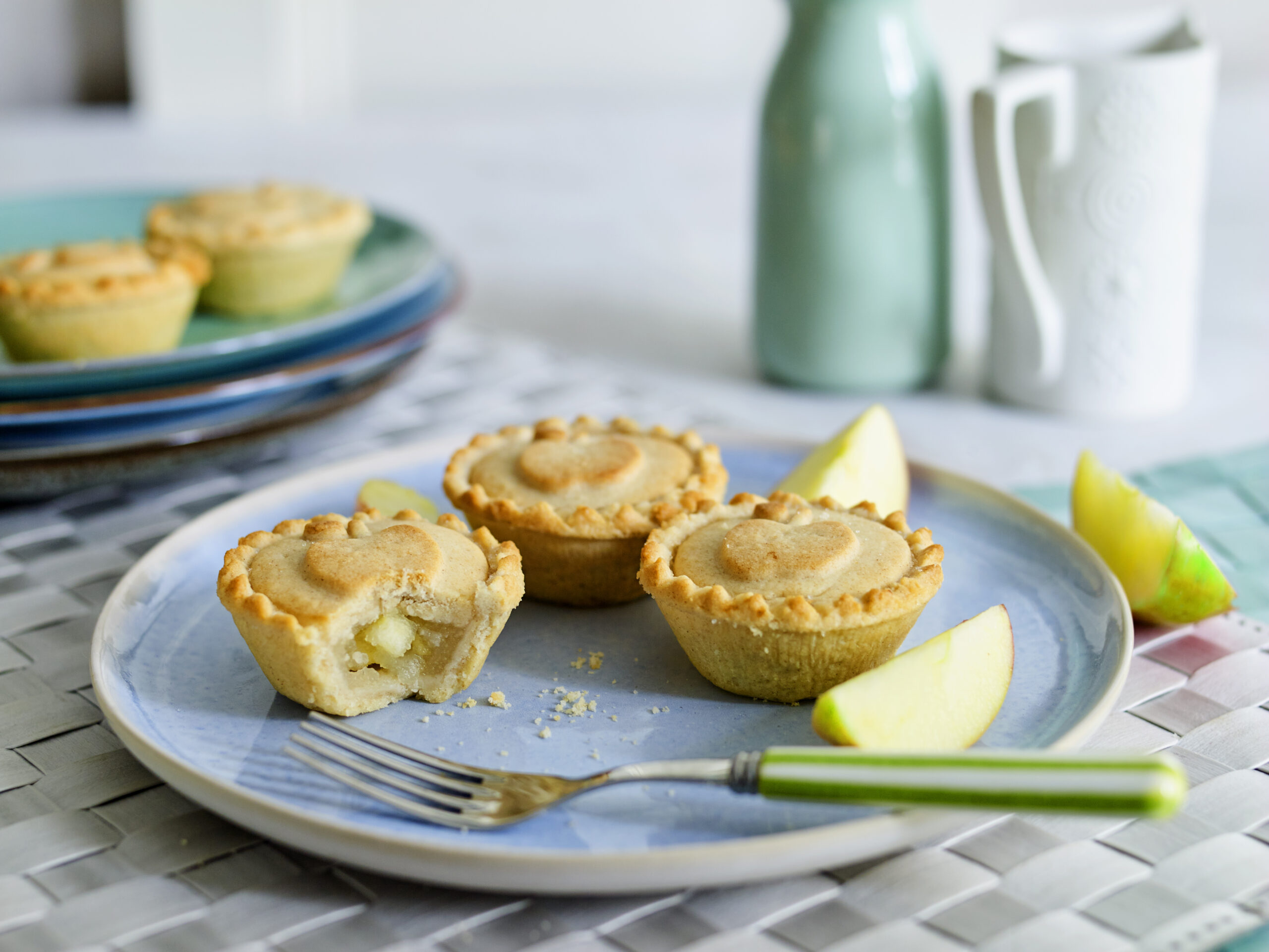 Mr Kipling pies on a plate